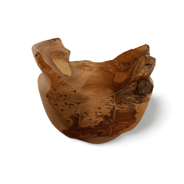 Distinctive Shape Olive Wood Bowl