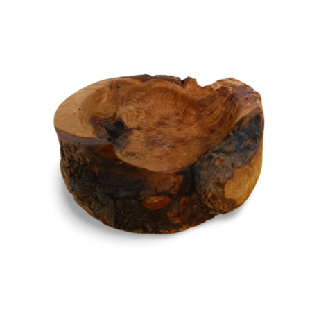 olive wood bowl with free style rim