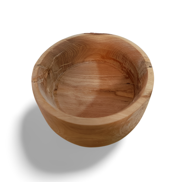 Natural Bark Olive Wood Bowl - Image 3