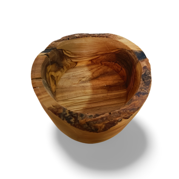 Medium Olive Wood Bowl With Striking Grain - Image 3