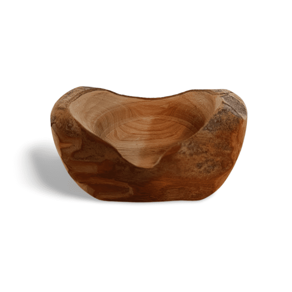 small olive wood bowl with practical insert space