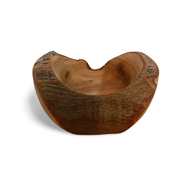 Unusual Small Olive Wood Bowl - Image 2