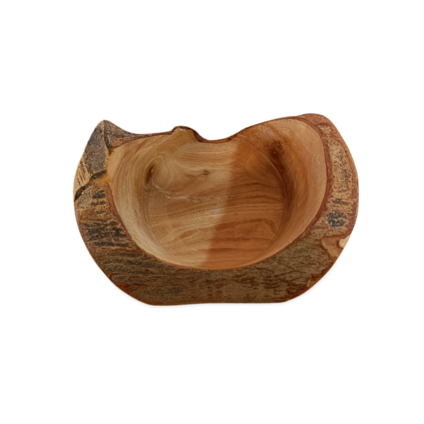 Unusual Small Olive Wood Bowl - Image 3