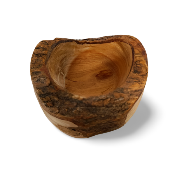 Striking Small Olive Wood Bowl - Image 3