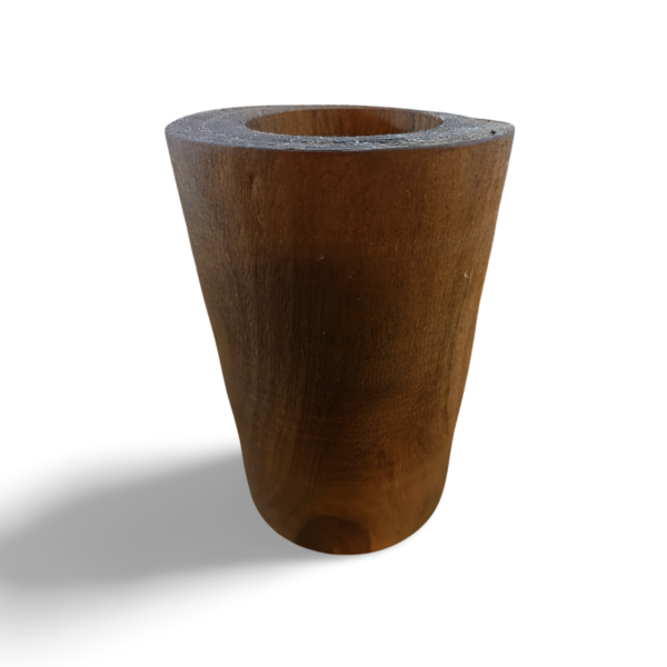 Rustic Wooden Candlestick - Image 2