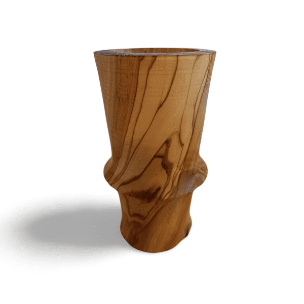 Simple Olive Wood Candlestick, Honest and Timeless