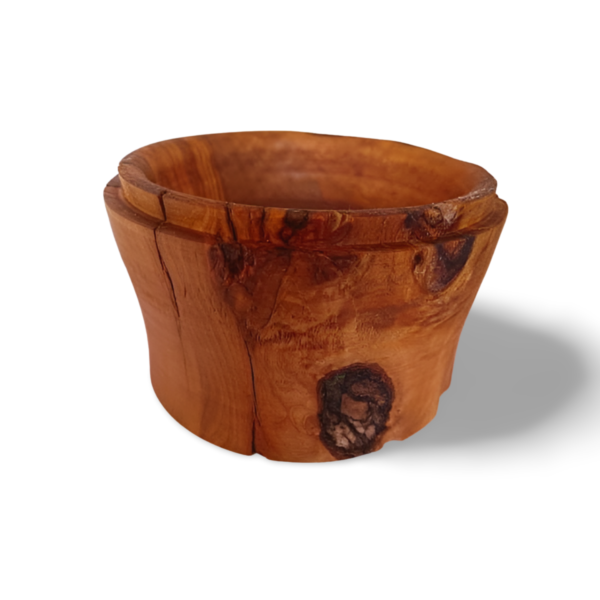 Olive Wood Bowl with Natural Bark & Branch Inclusions