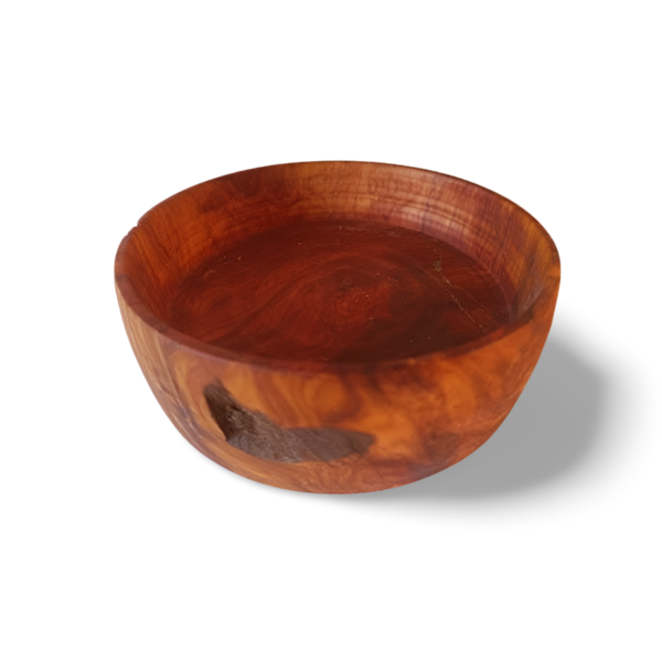 Medium Olive Wood Bowl with Natural Branch Inclusions