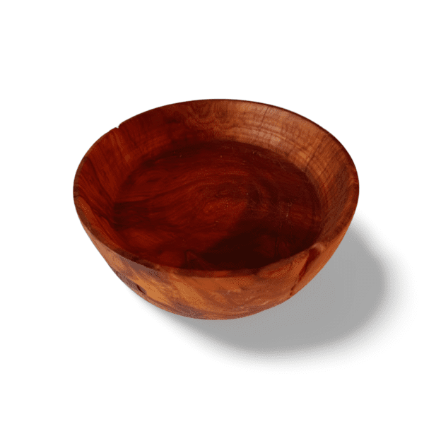 Medium Olive Wood Bowl with Natural Branch Inclusions