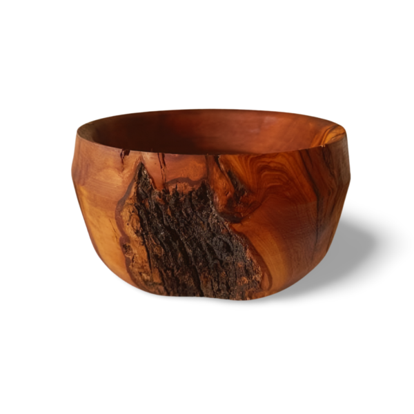 Handcrafted Eco-Friendly Olive Wood Bowl with Unique Inclusions"