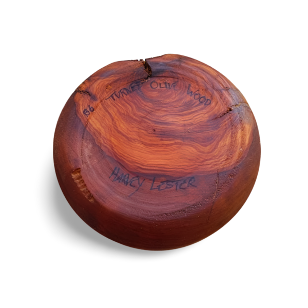 olive wood bowl with branch inclusions