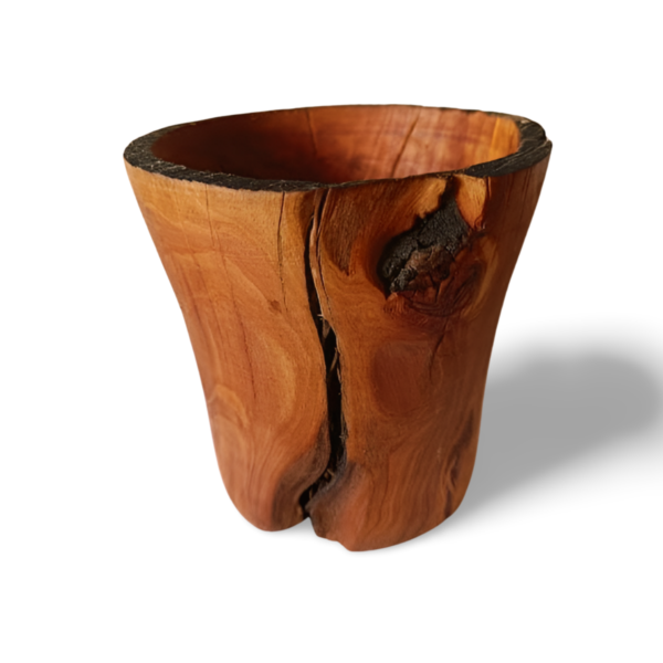 Versatile Dual-Purpose Olive Wood Bowl with Natural Grain Finish