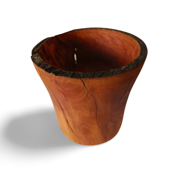 Versatile Dual-Purpose Olive Wood Bowl with Natural Grain Finish