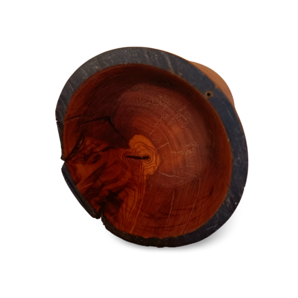 Versatile Dual-Purpose Olive Wood Bowl with Natural Grain Finish