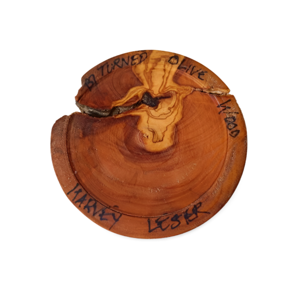 Versatile Dual-Purpose Olive Wood Bowl with Natural Grain Finish