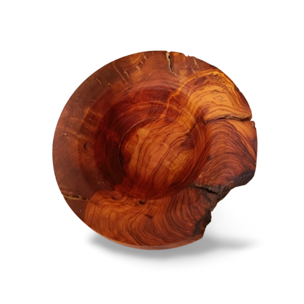 Reversible olive wood bowl