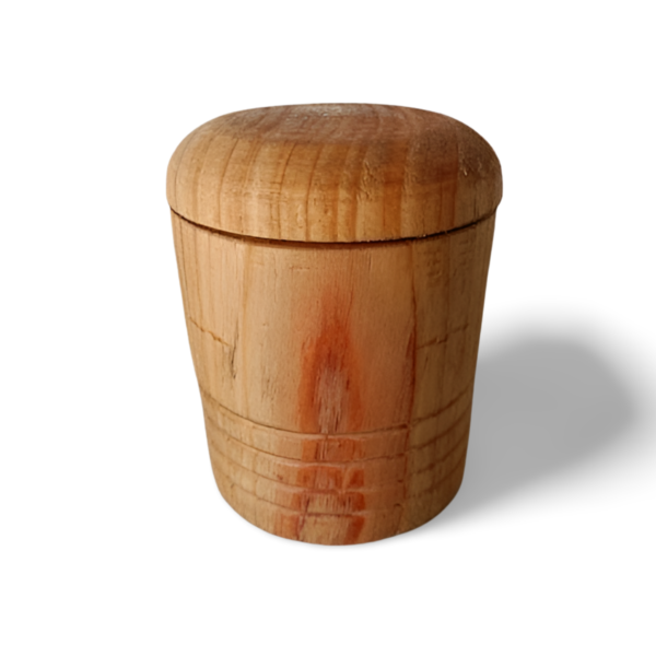 Pine storage pot/trinket pot with lid