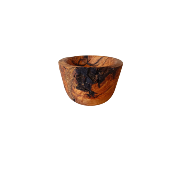 12.5cm Handcrafted Wood Bowl with Striking Grain & Branch Details