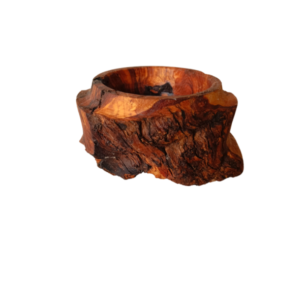 Handcrafted Moderately Sized Olive Wood Bowl Showcasing Natural Grain